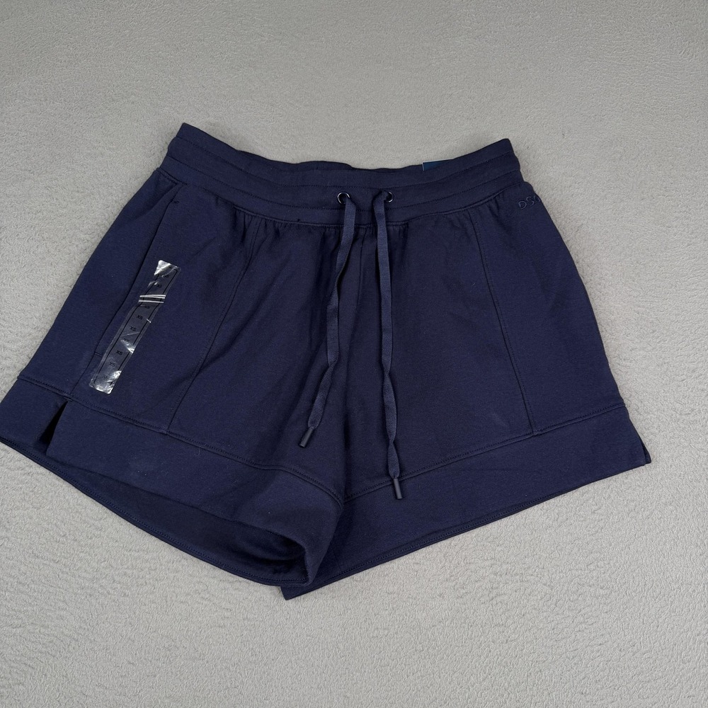 DSG Shorts Womens XS Navy Sport Fleece Mid Rise 4" Inseam Lounge Athletic